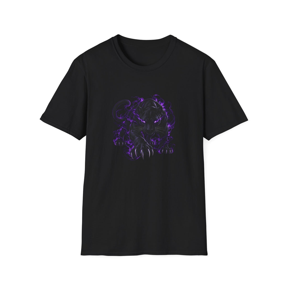 Black Panther with Purple Flames