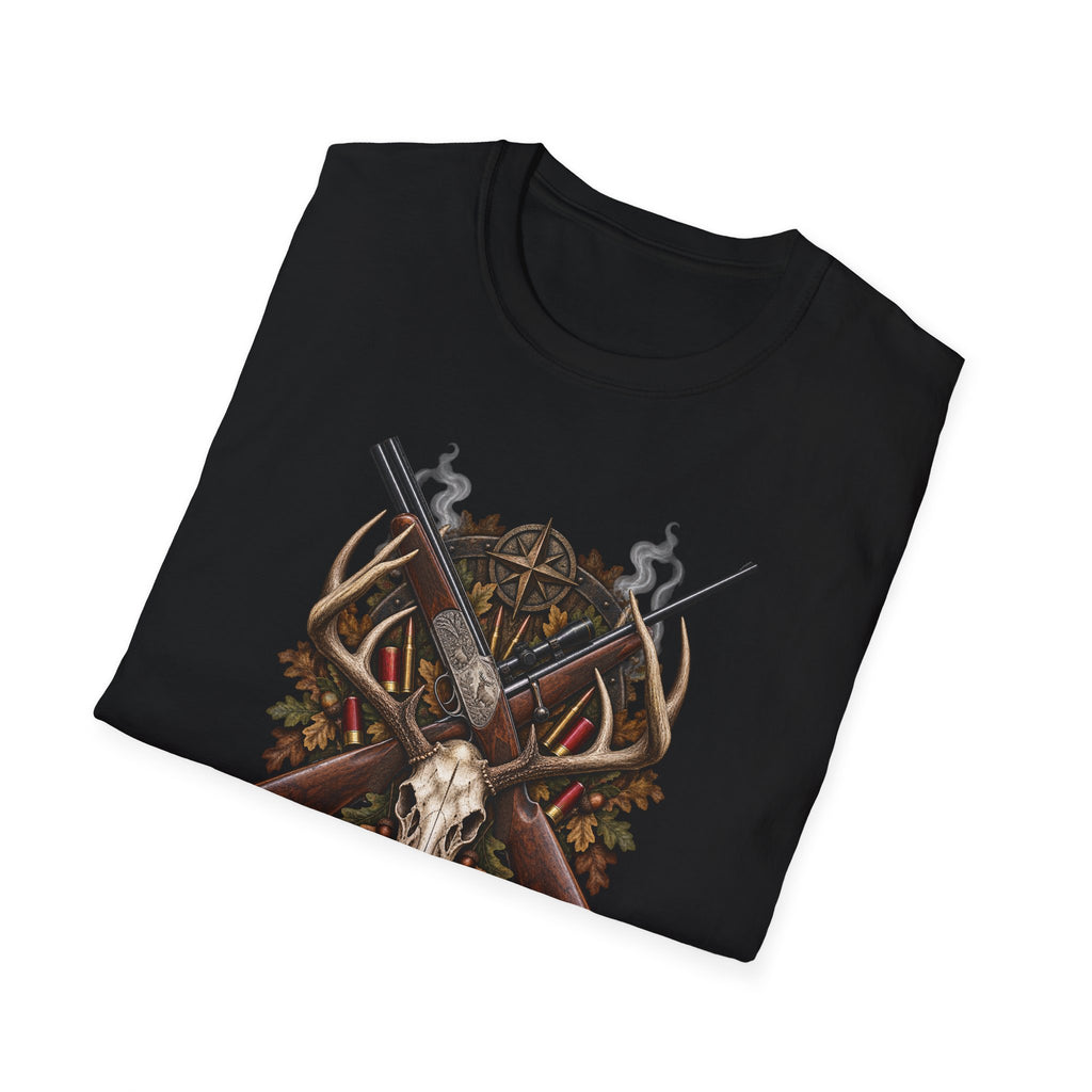 Crossed Guns with Skull and Antlers