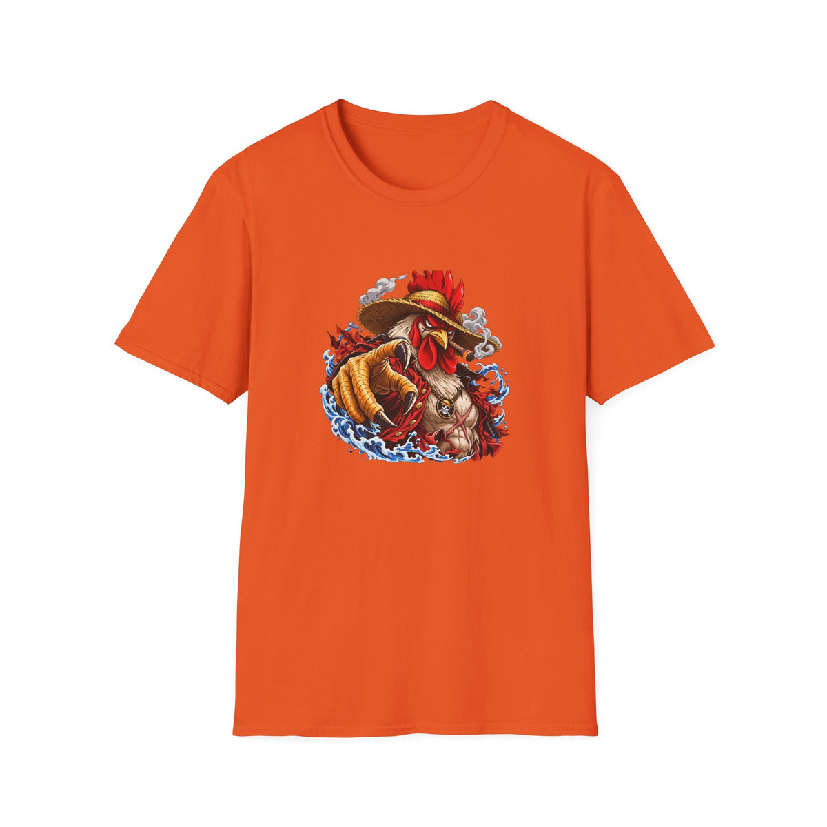 Rooster with Cigar and Skull