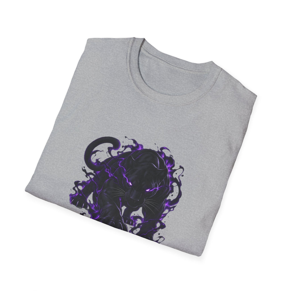 Black Panther with Purple Flames