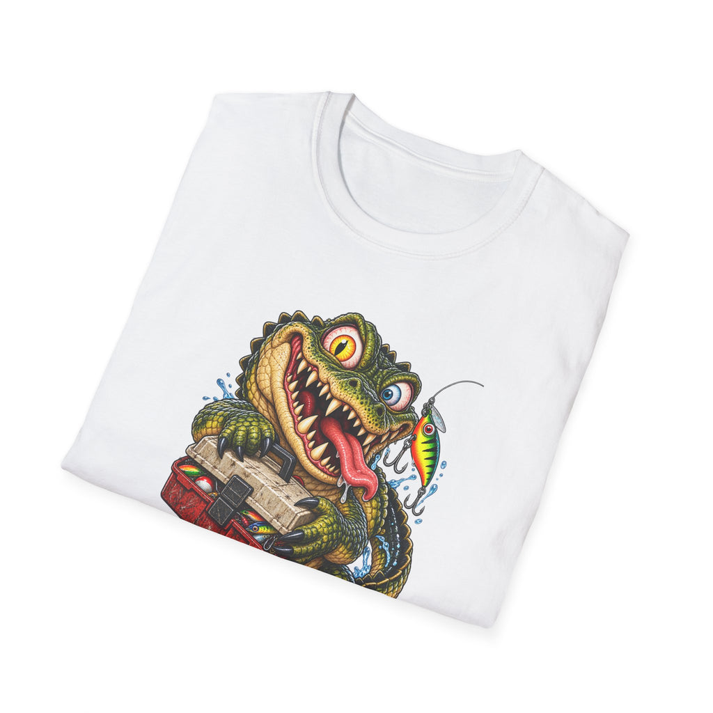Cartoon Crocodile Fisherman