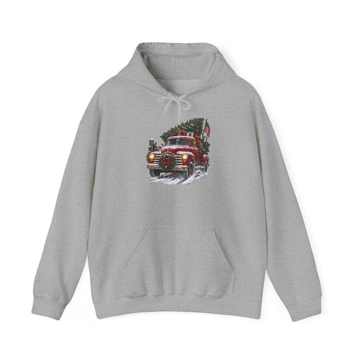 Vintage Fire Truck Christmas Hoodie