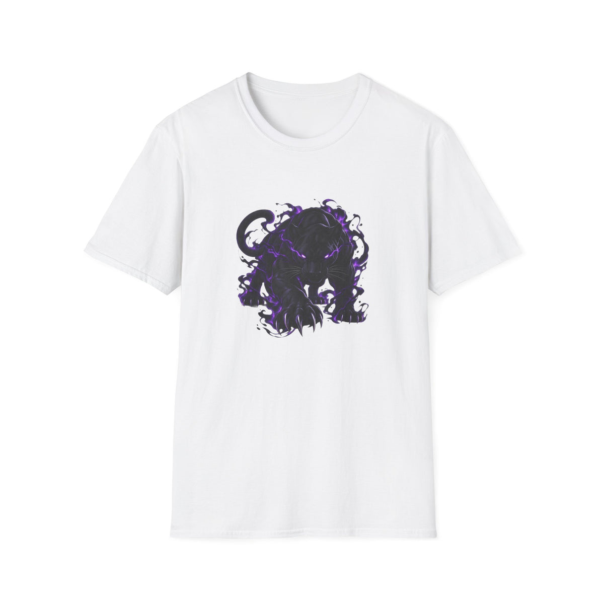 Black Panther with Purple Flames