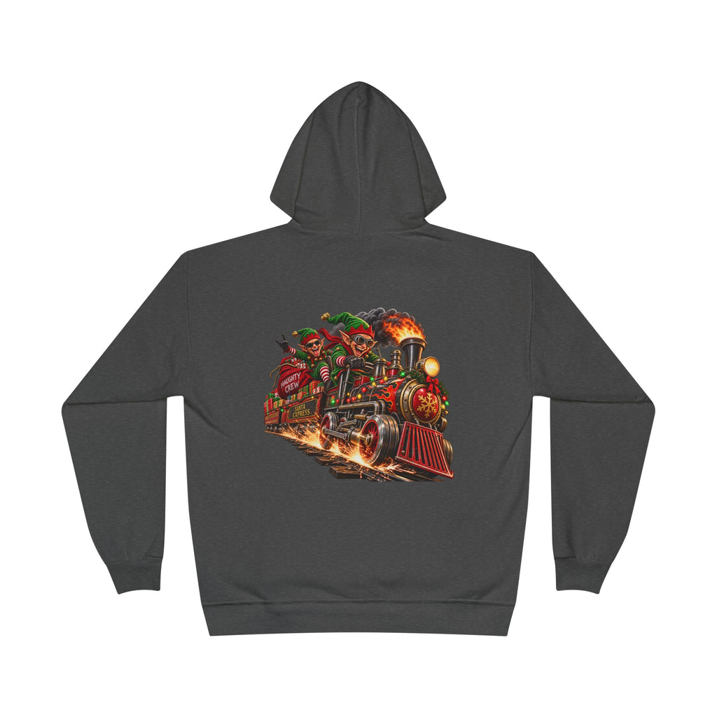Festive Steam Train Illustration — Unisex EcoSmart® Pullover Hoodie Sweatshirt