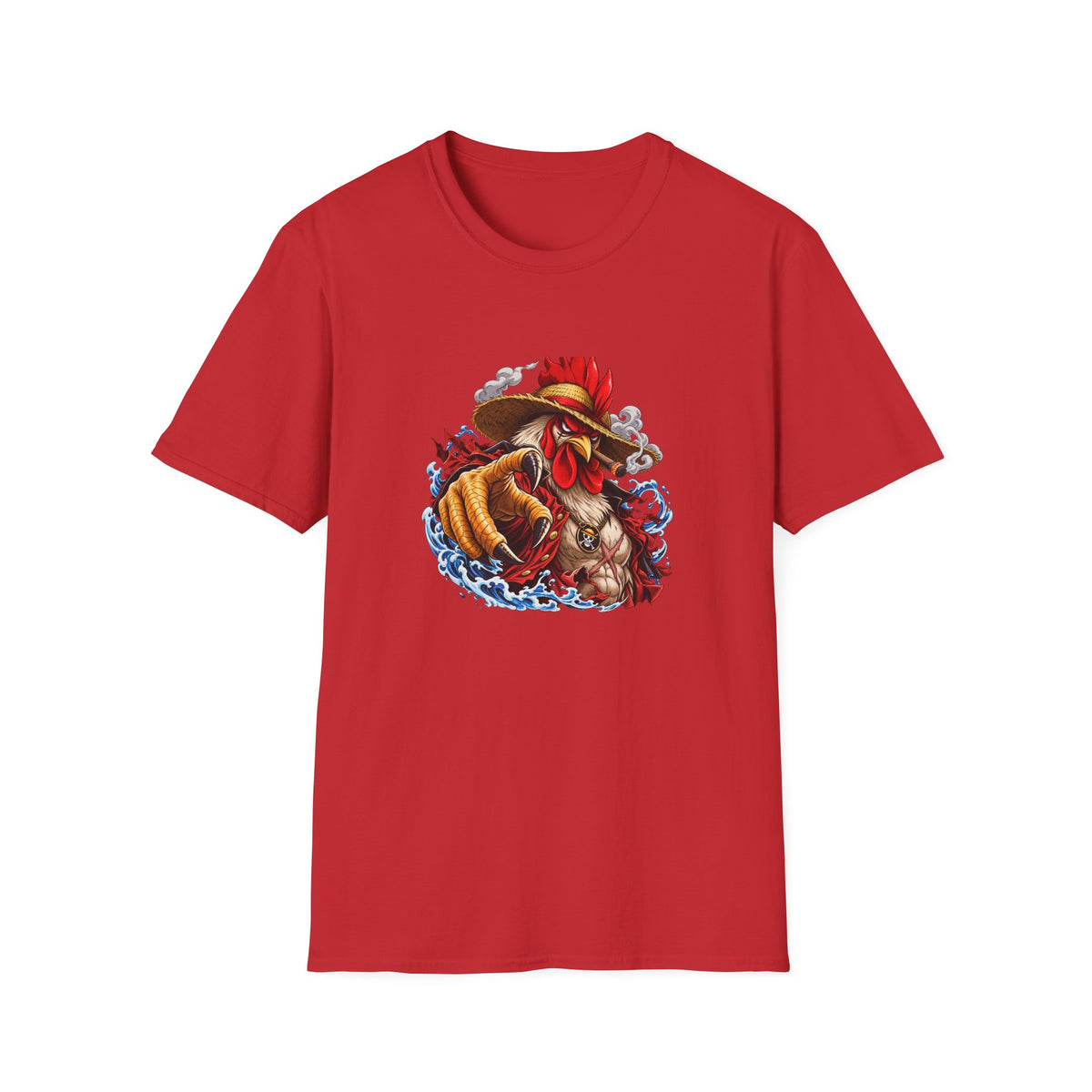 Rooster with Cigar and Skull