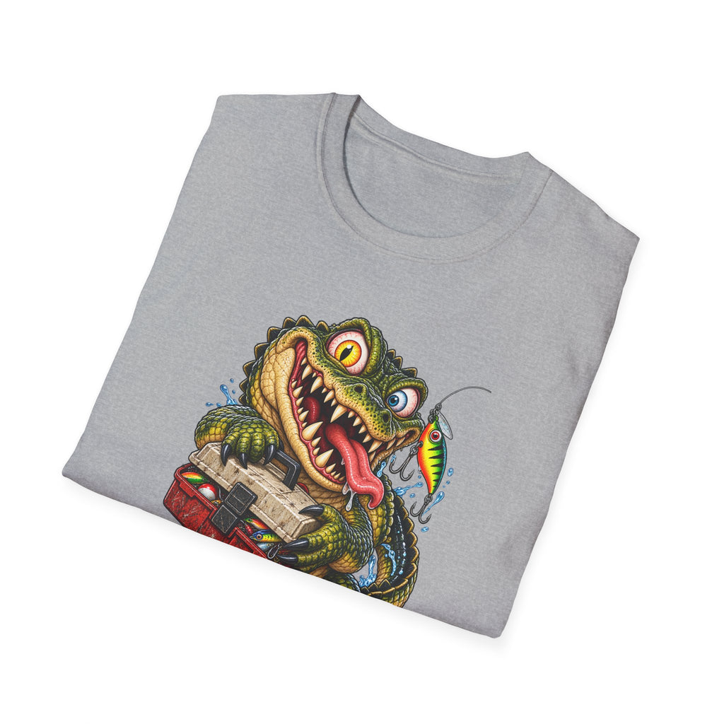 Cartoon Crocodile Fisherman
