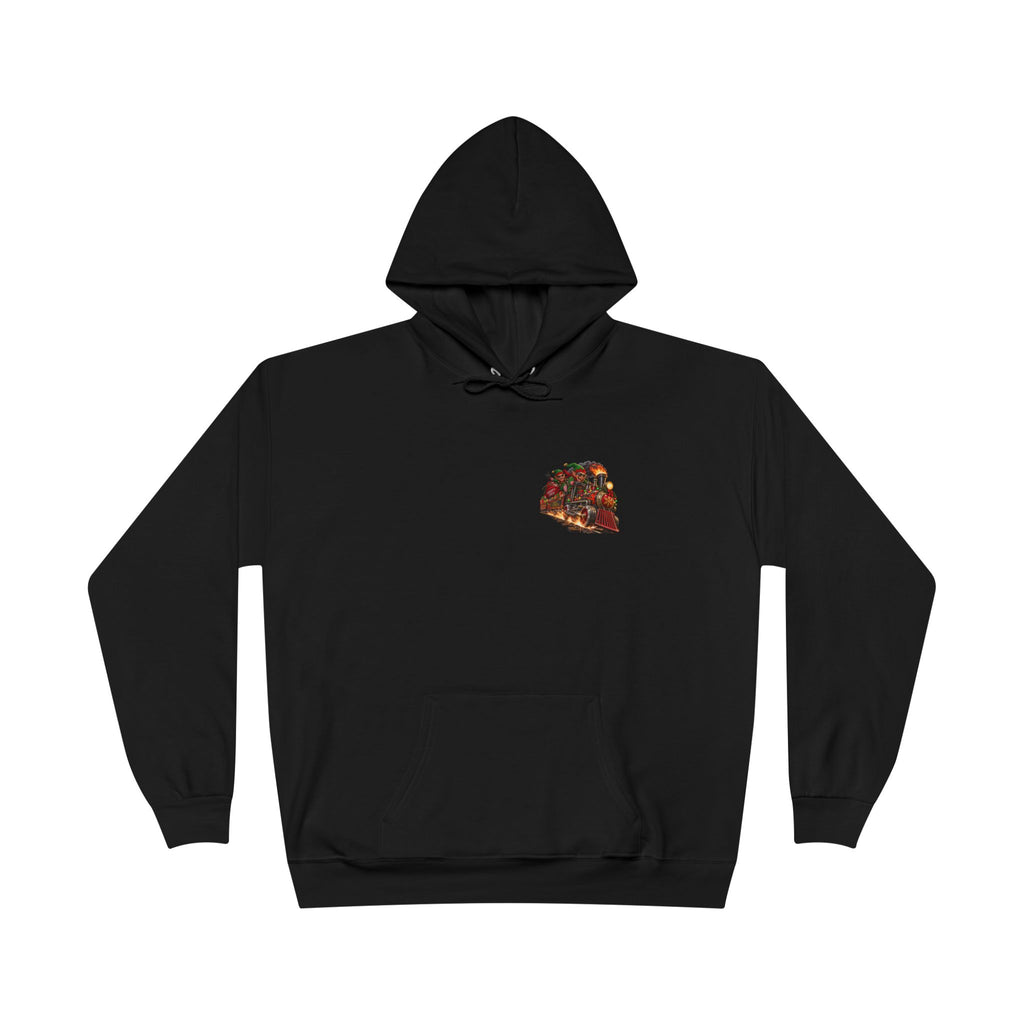 Festive Steam Train Illustration — Unisex EcoSmart® Pullover Hoodie Sweatshirt