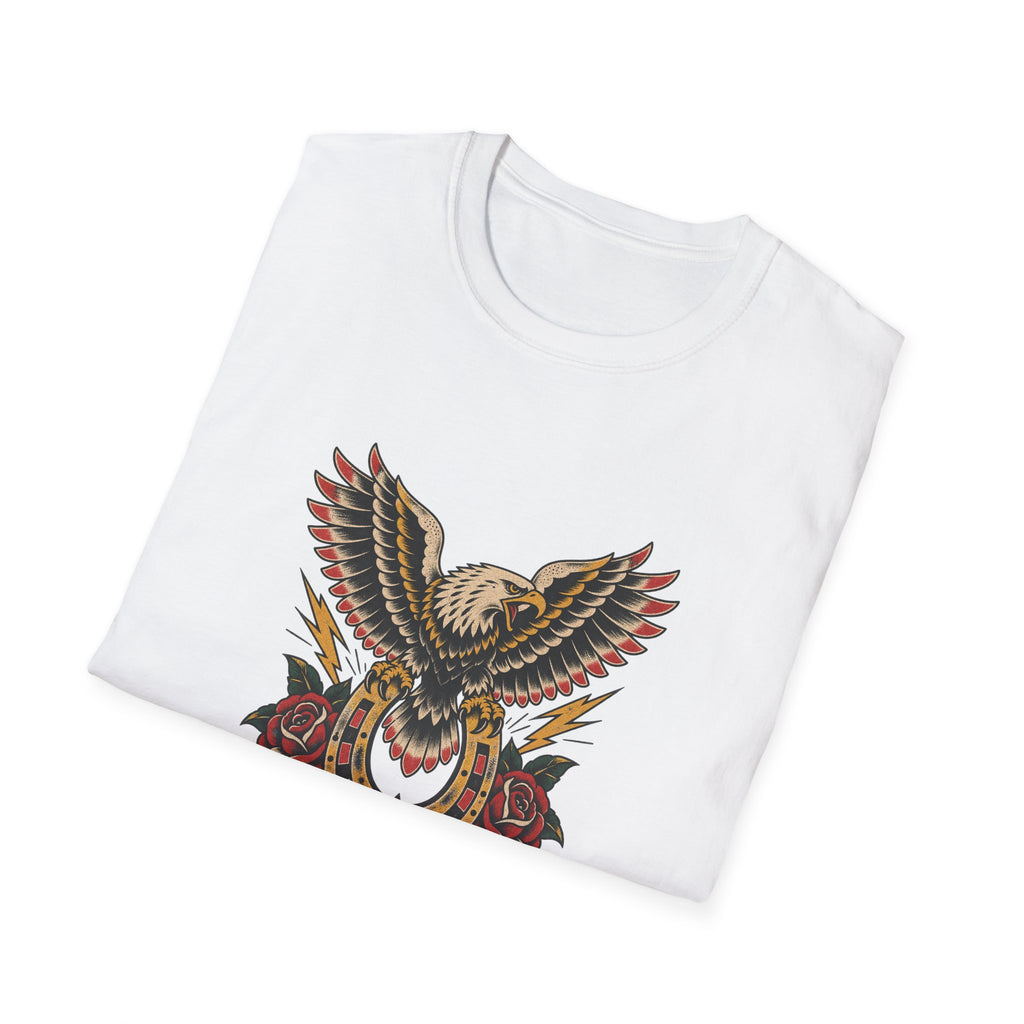 Eagle with Horse Shoe and Roses