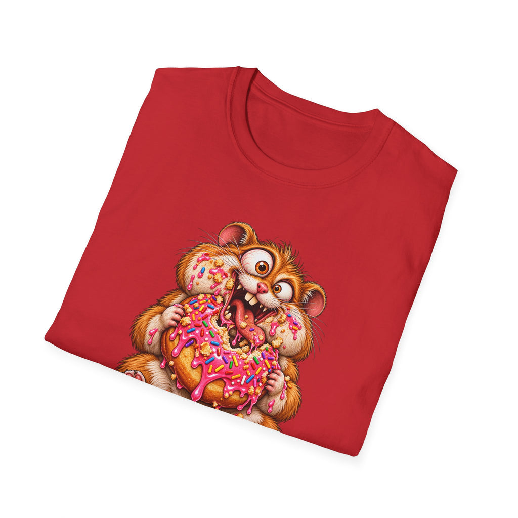 Cartoon Hamster Eating Doughnut