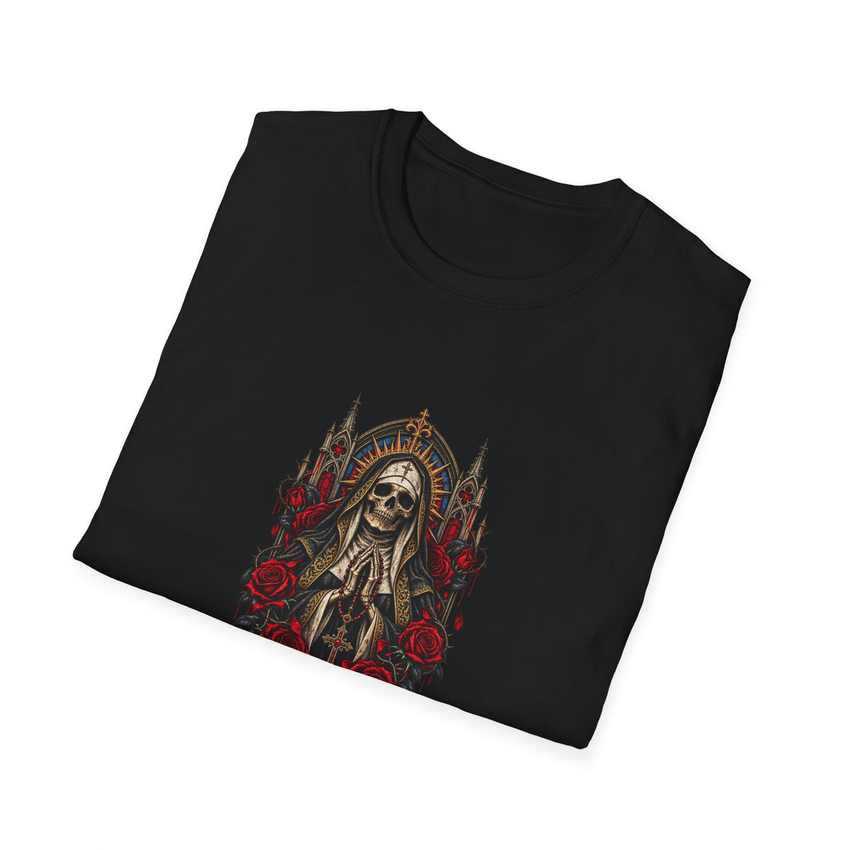 Nun Skull with Roses