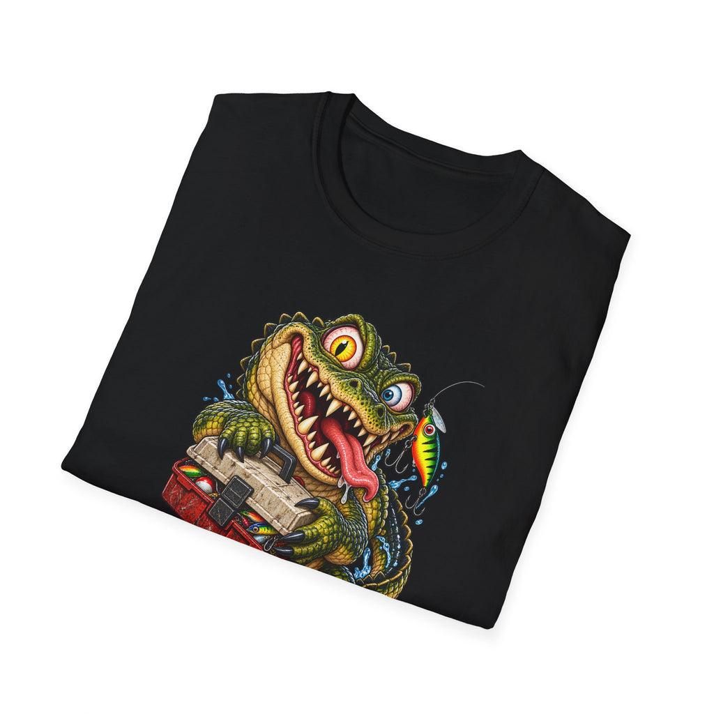Cartoon Crocodile Fisherman