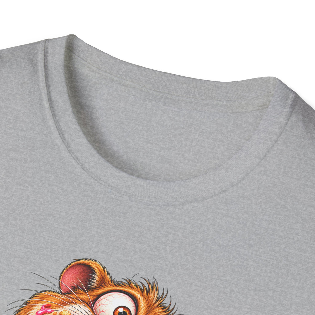 Cartoon Hamster Eating Doughnut