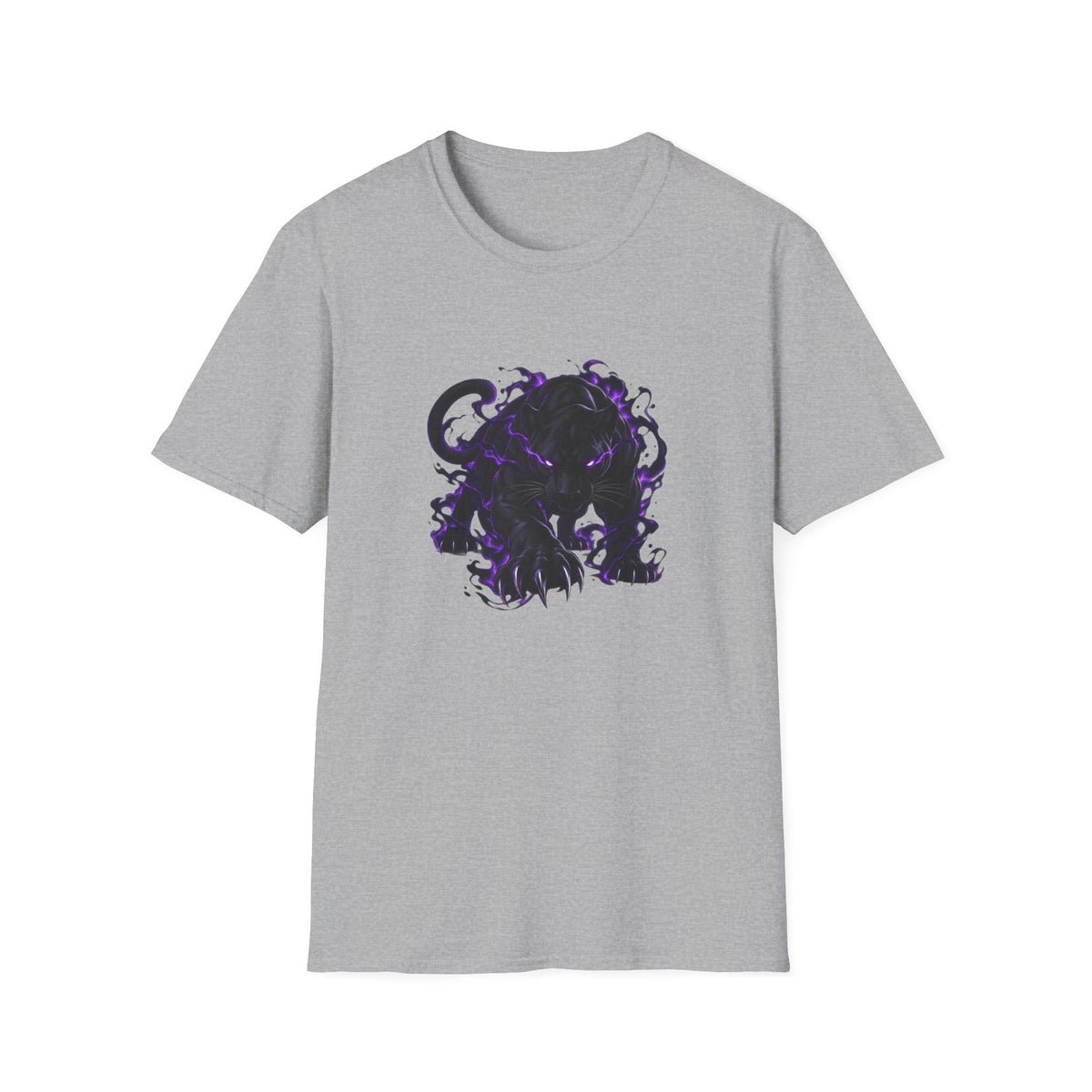 Black Panther with Purple Flames