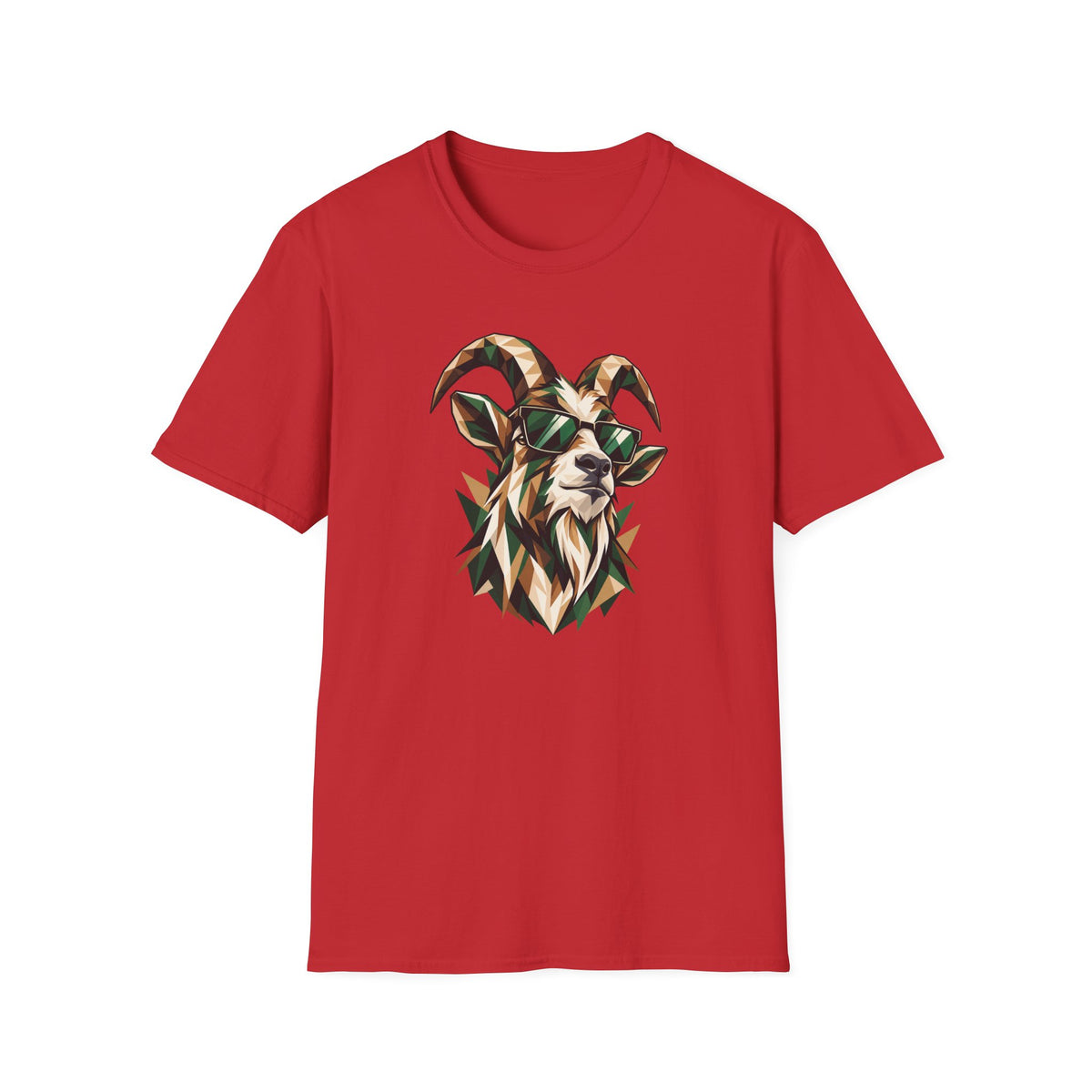 Geometric Goat with Sunglasses