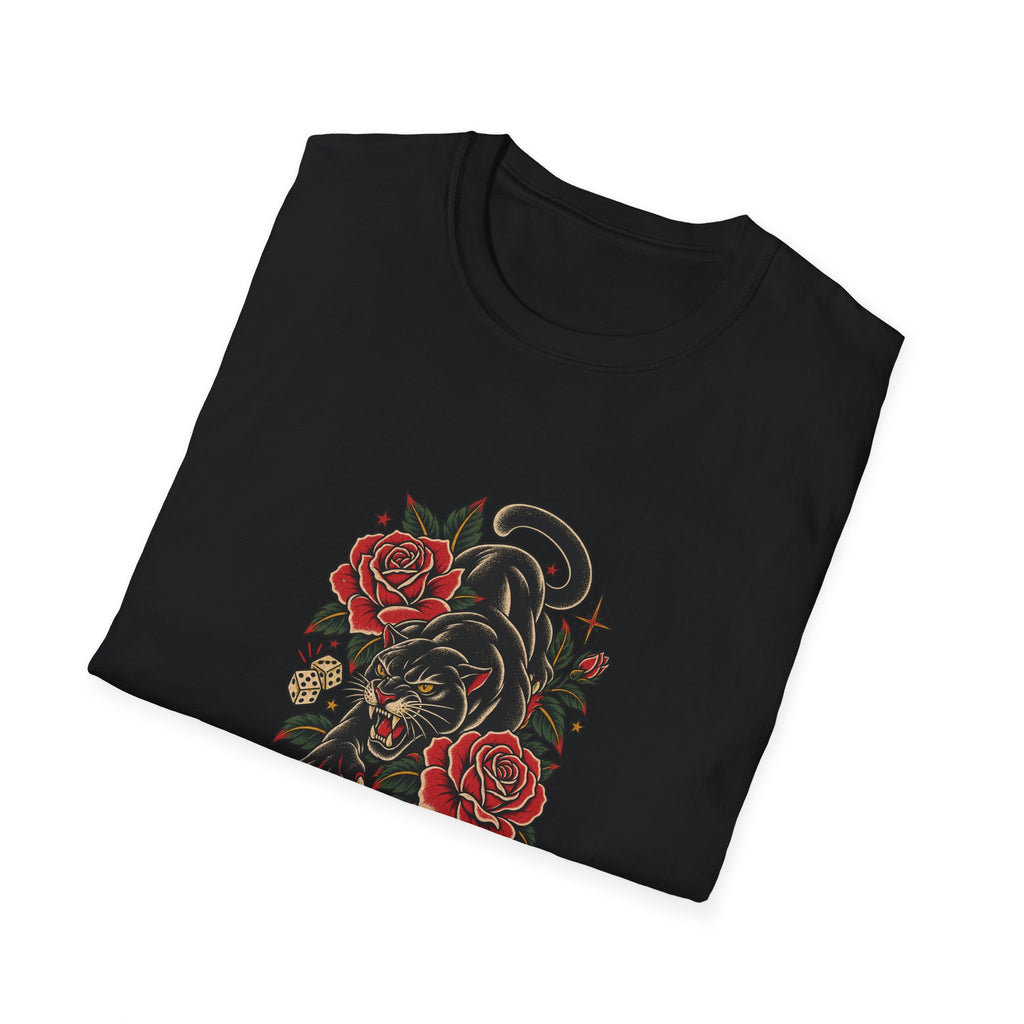 Black Panther with Roses and Dice