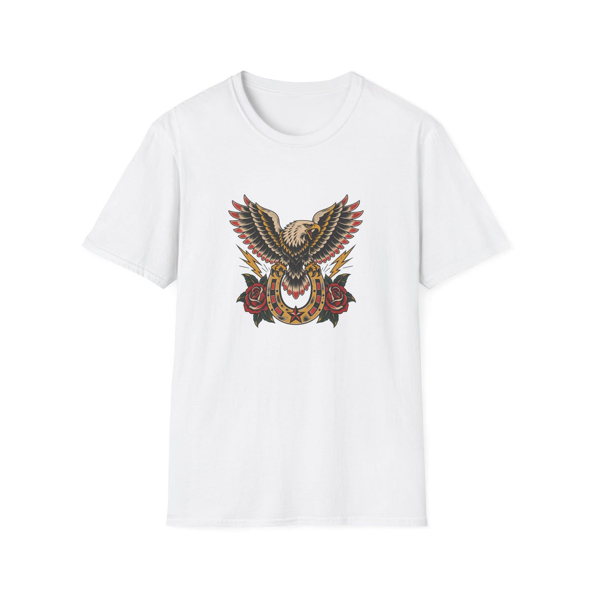Eagle with Horse Shoe and Roses