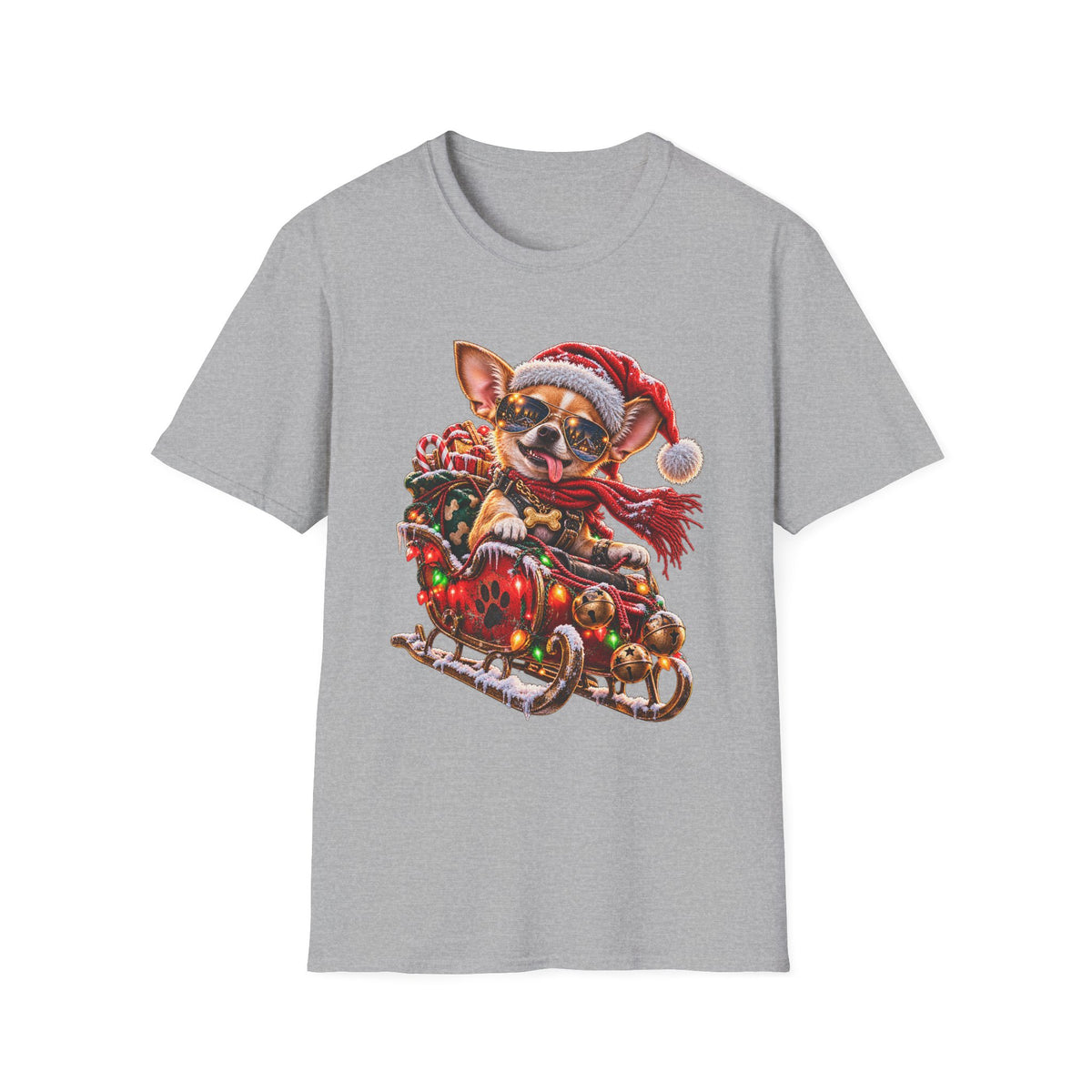 Santa Dog Sleigh Ride T-Shirt