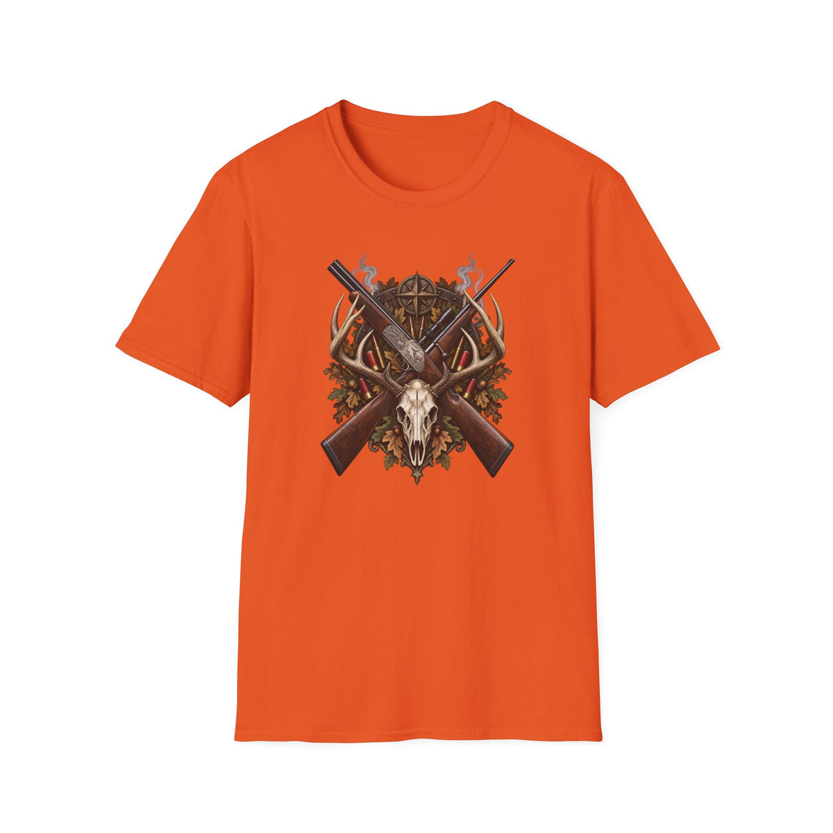 Crossed Guns with Skull and Antlers