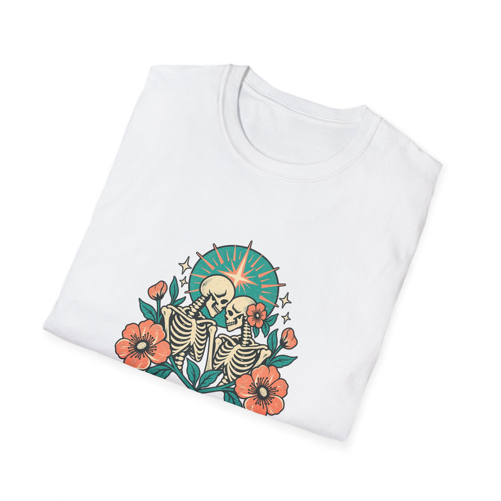 Skeleton Couple with Flowers
