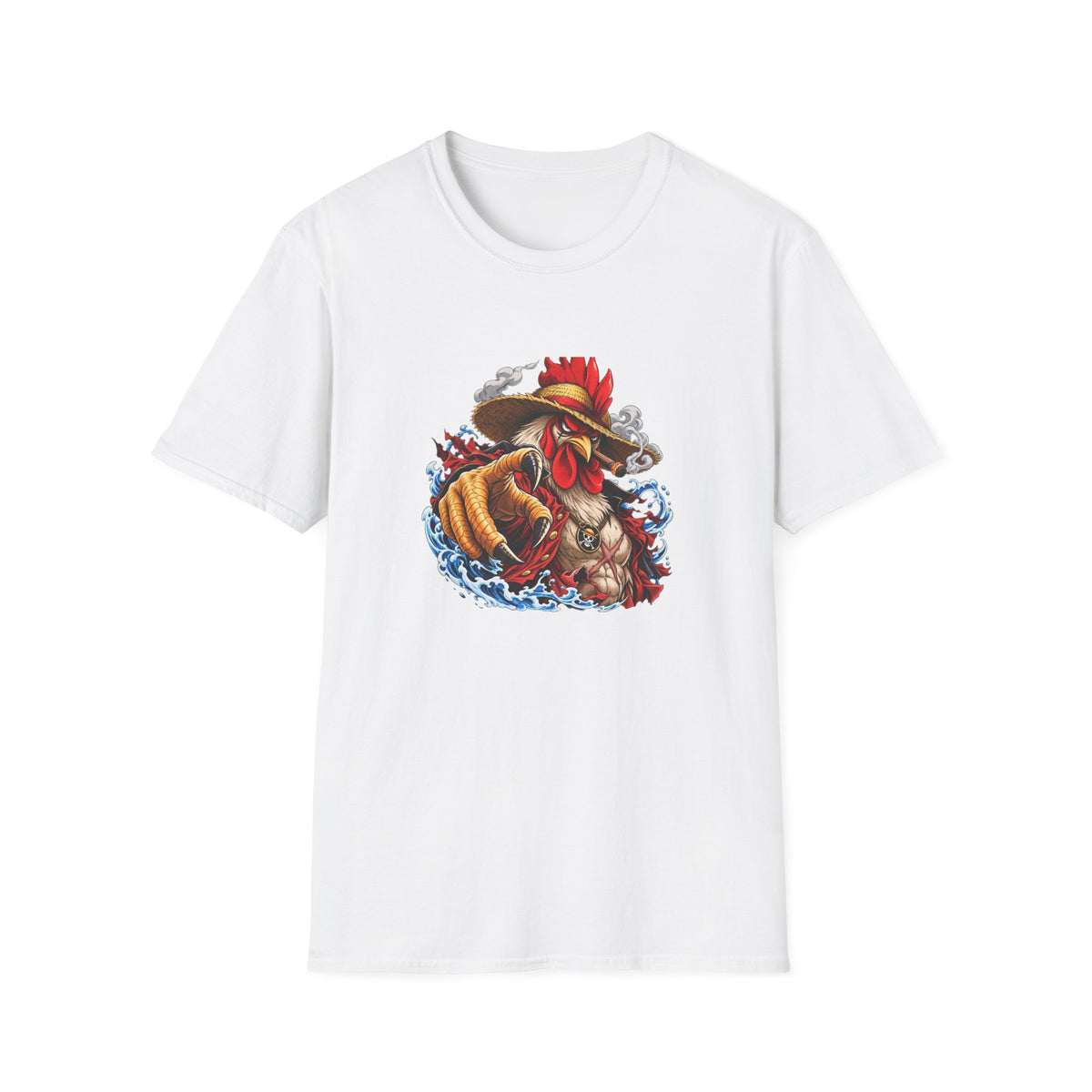 Rooster with Cigar and Skull