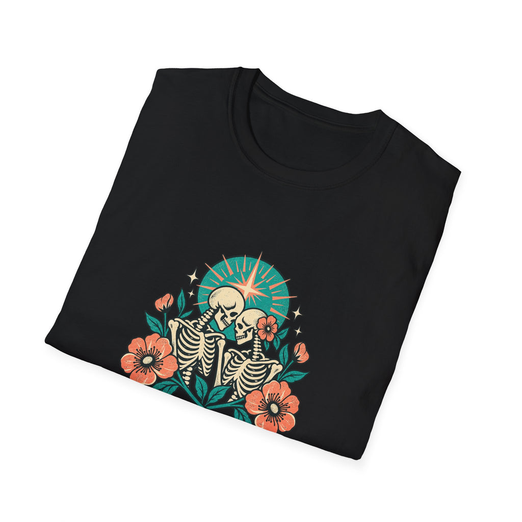 Skeleton Couple with Flowers