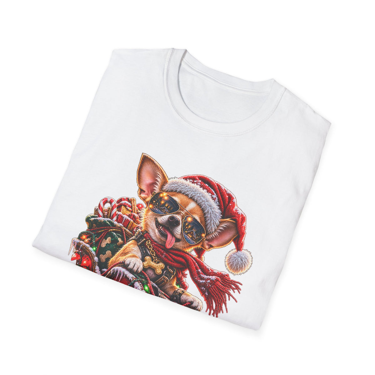 Santa Dog Sleigh Ride T-Shirt