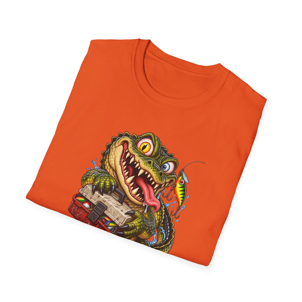 Cartoon Crocodile Fisherman