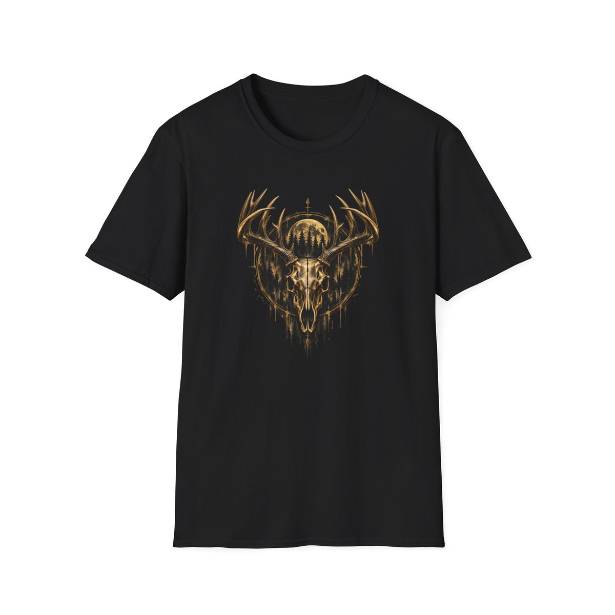Skull with Antlers and Moon