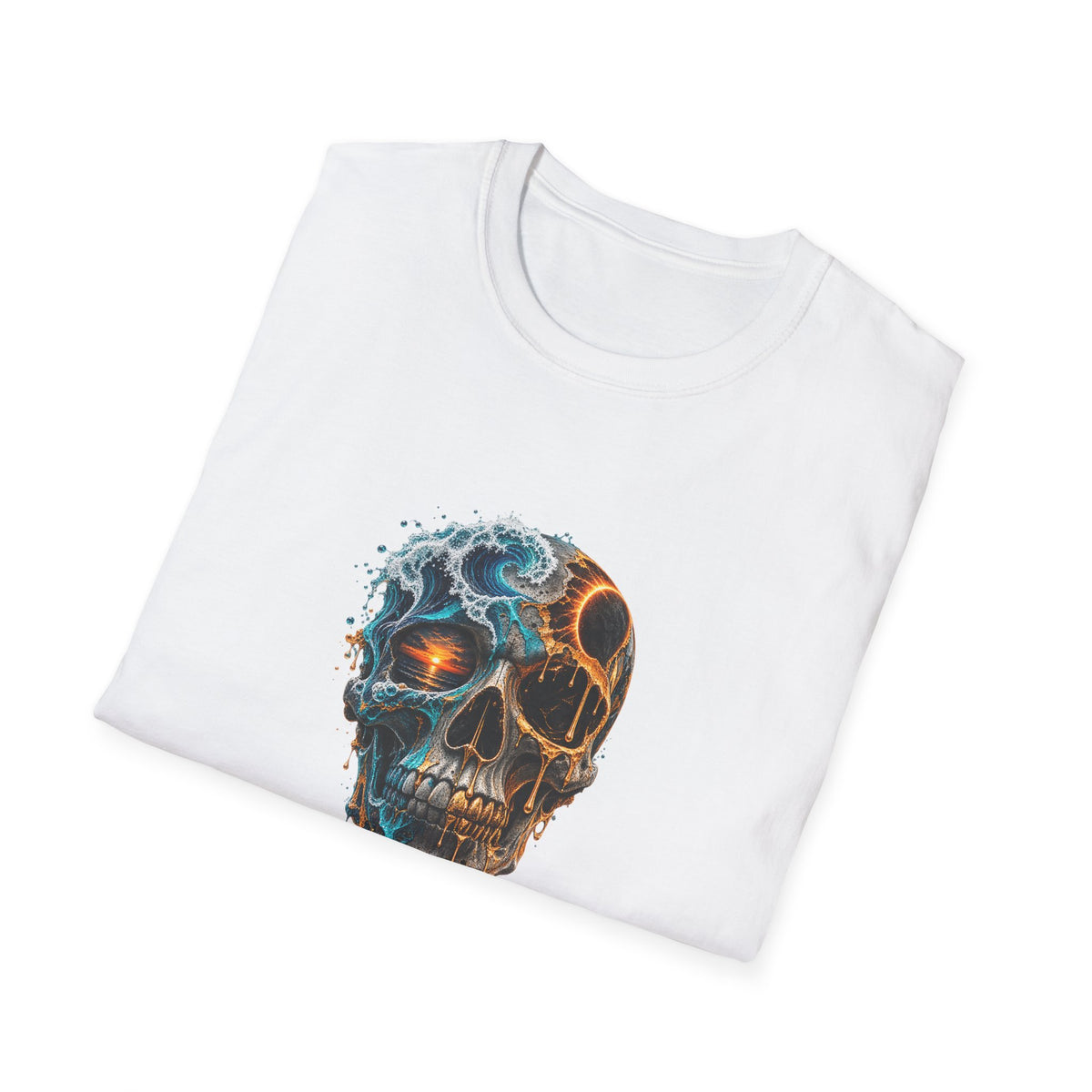 Skull with Ocean Wave and Sunset