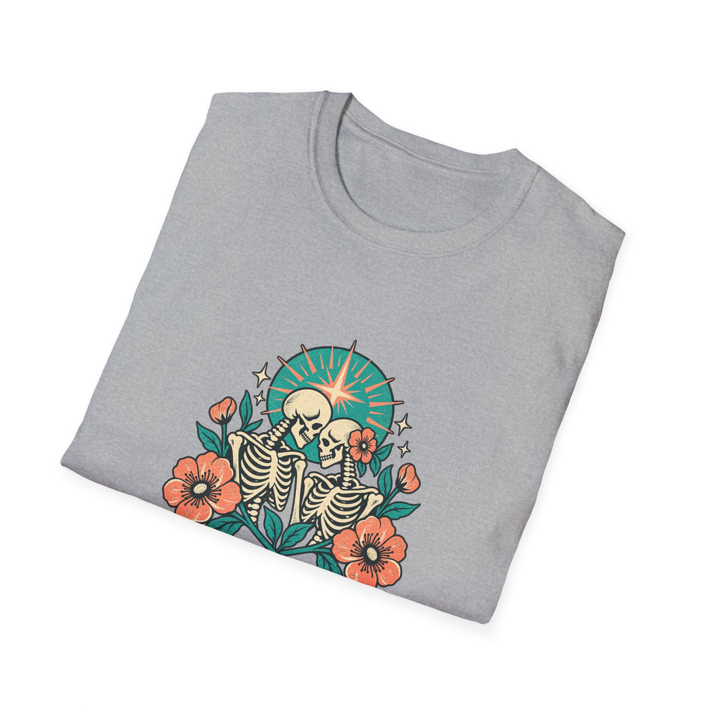 Skeleton Couple with Flowers