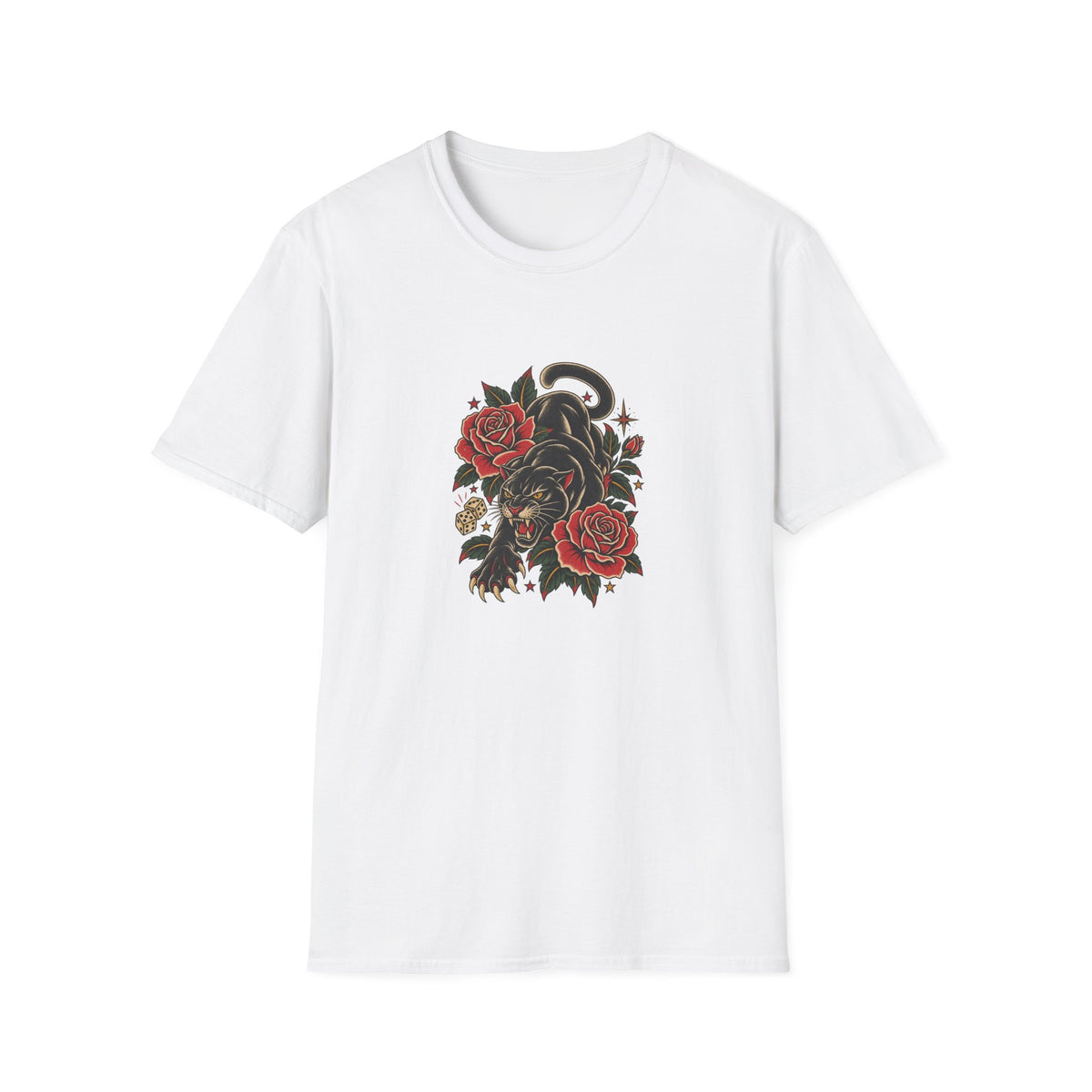 Black Panther with Roses and Dice