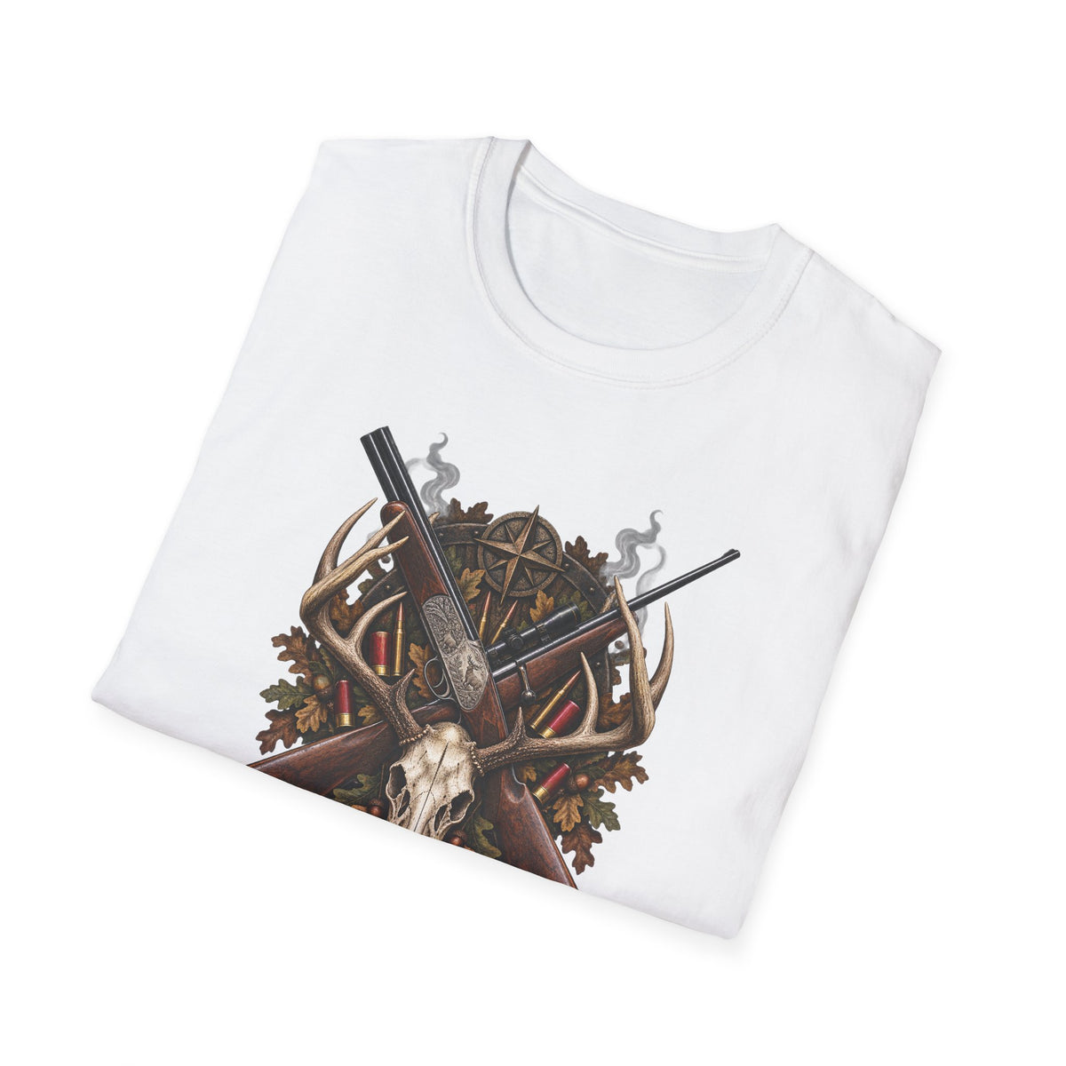 Crossed Guns with Skull and Antlers