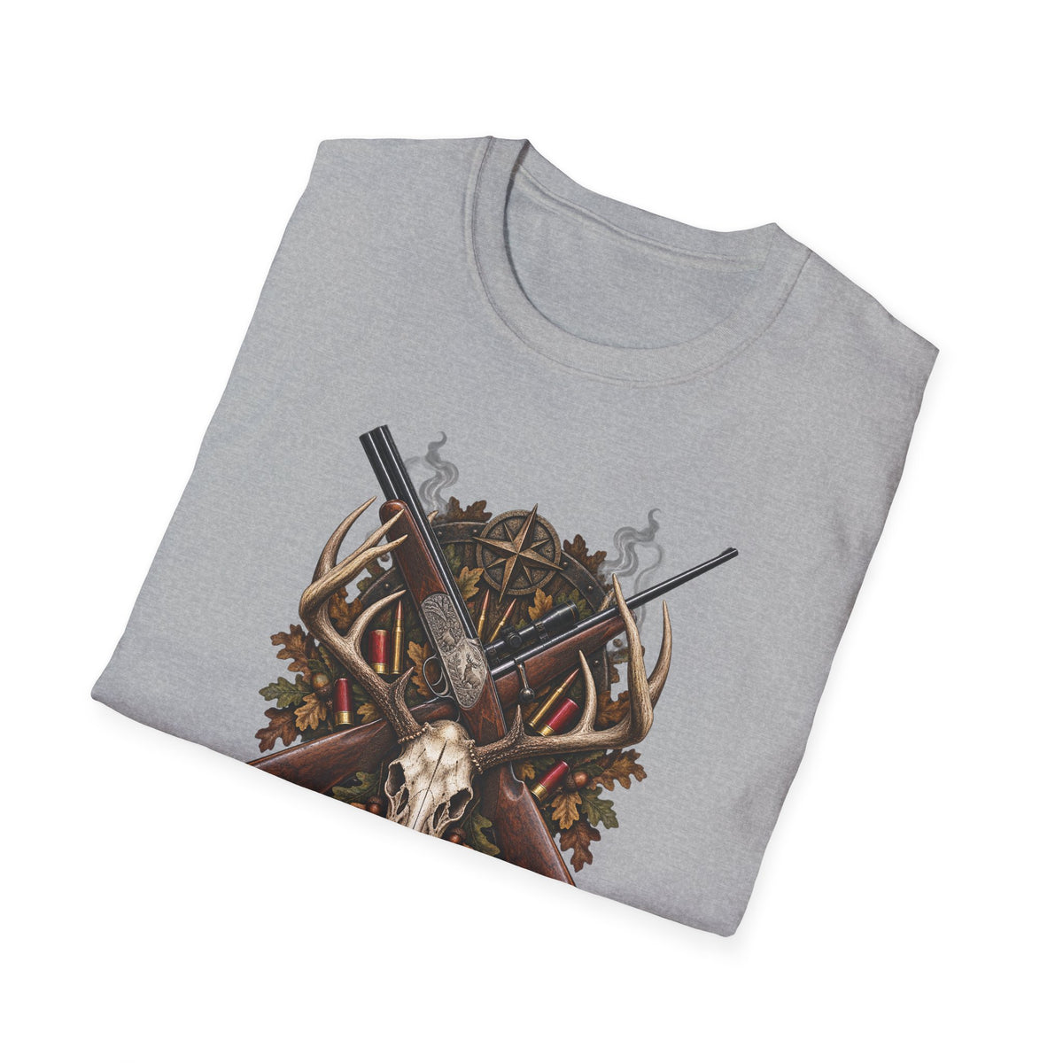 Crossed Guns with Skull and Antlers