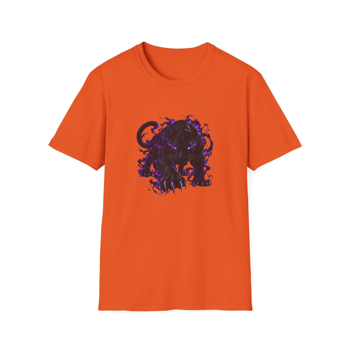 Black Panther with Purple Flames