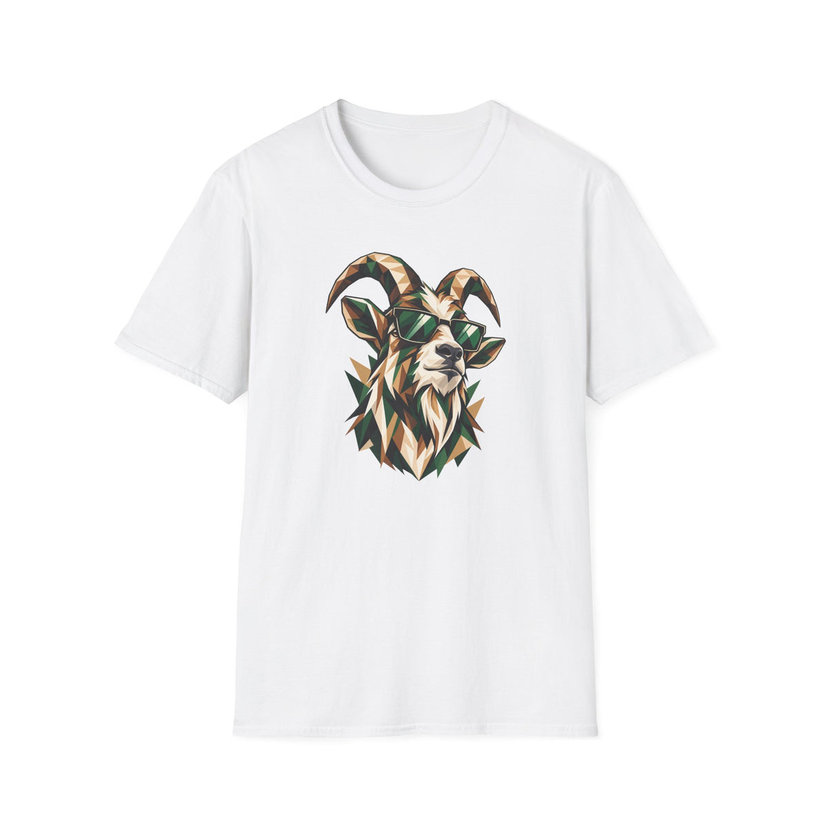 Geometric Goat with Sunglasses