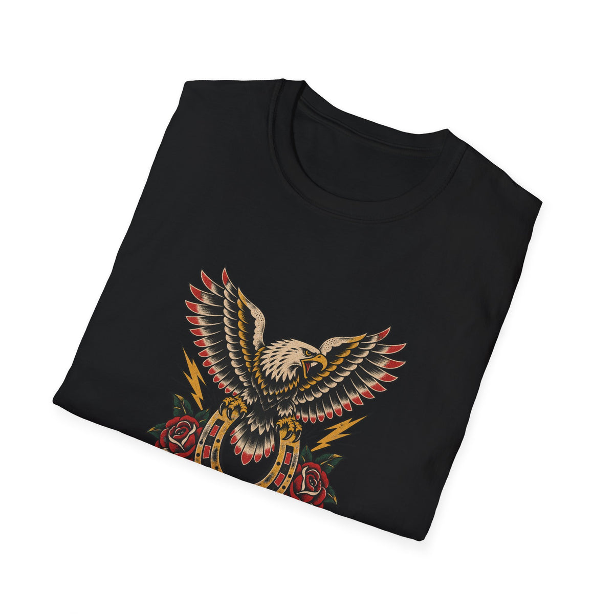 Eagle with Horse Shoe and Roses