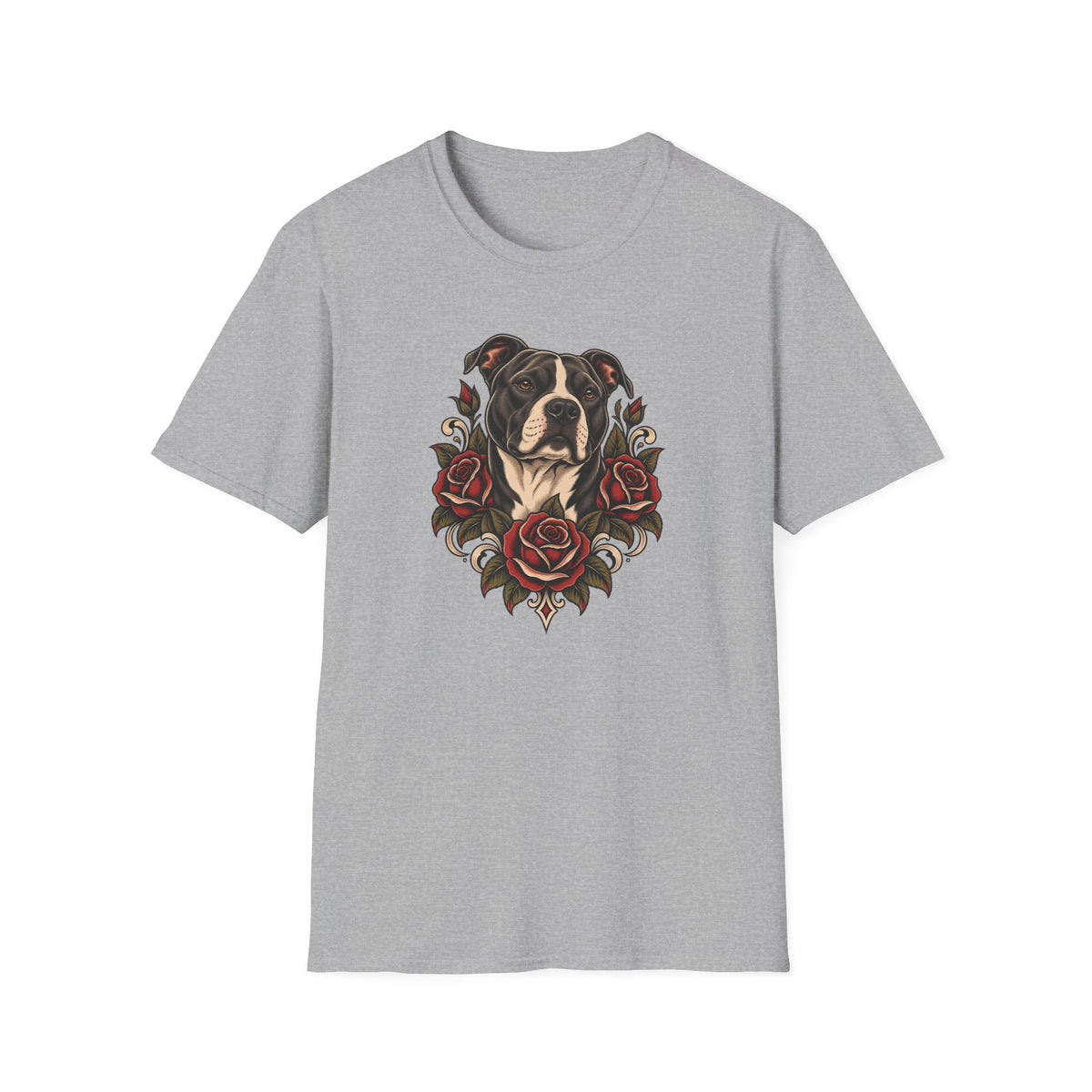 Dog and Roses