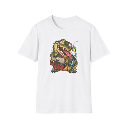 Cartoon Crocodile Fisherman
