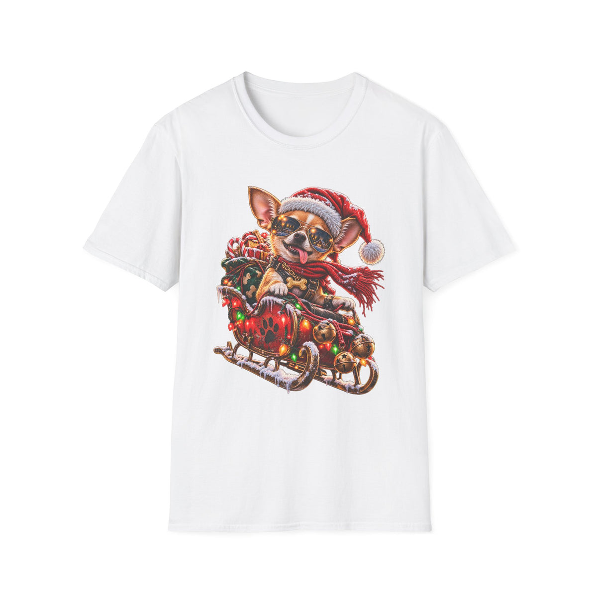 Santa Dog Sleigh Ride T-Shirt