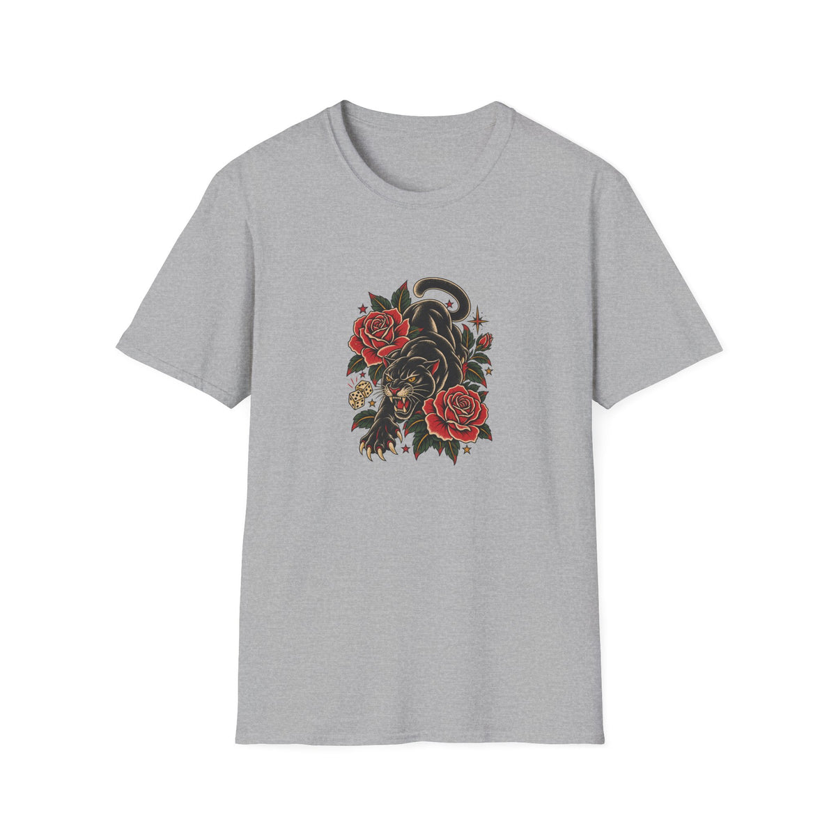 Black Panther with Roses and Dice