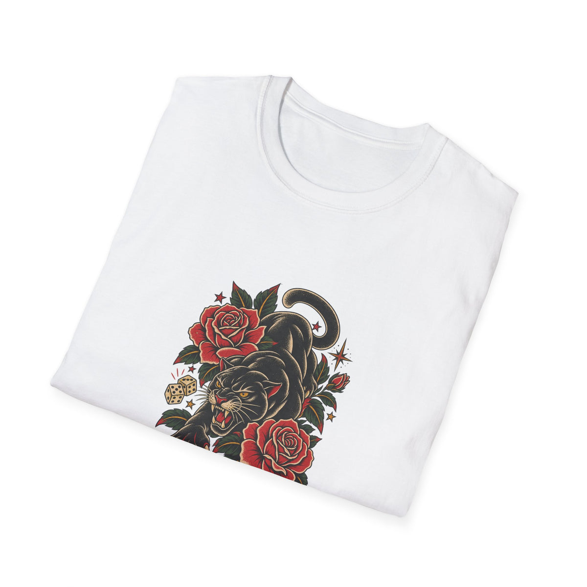 Black Panther with Roses and Dice