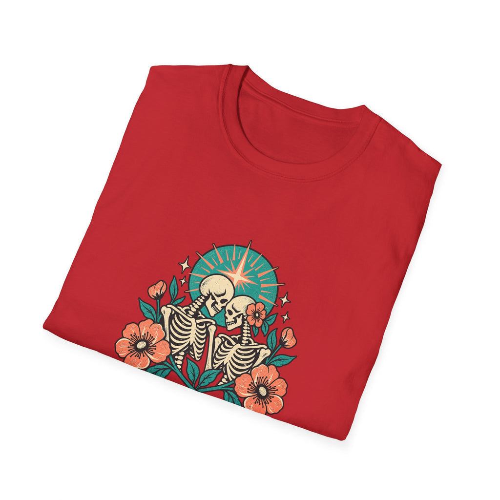 Skeleton Couple with Flowers