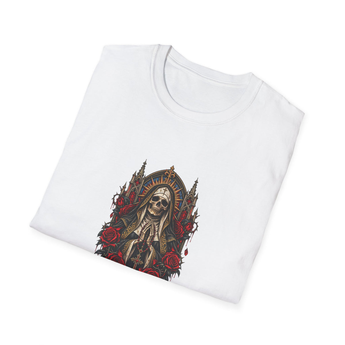 Nun Skull with Roses