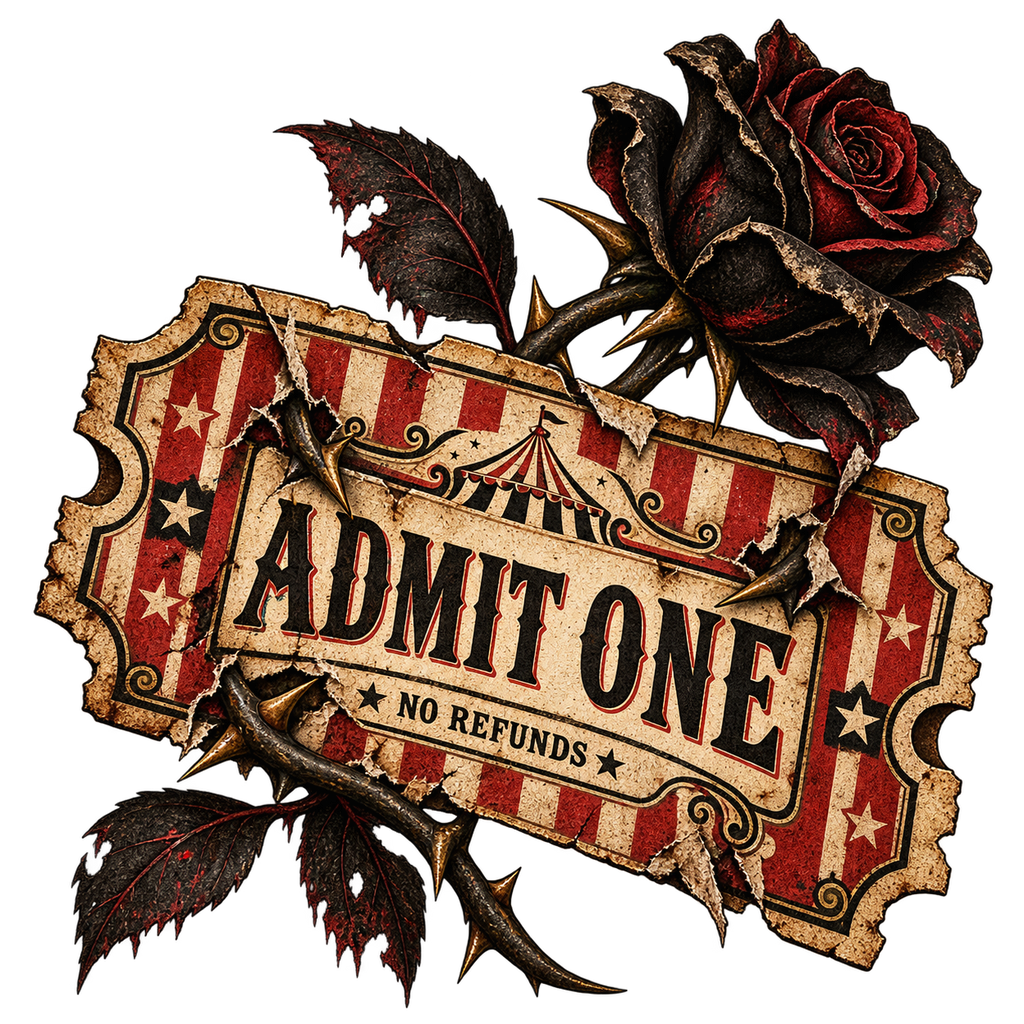Admit One Ticket Rose