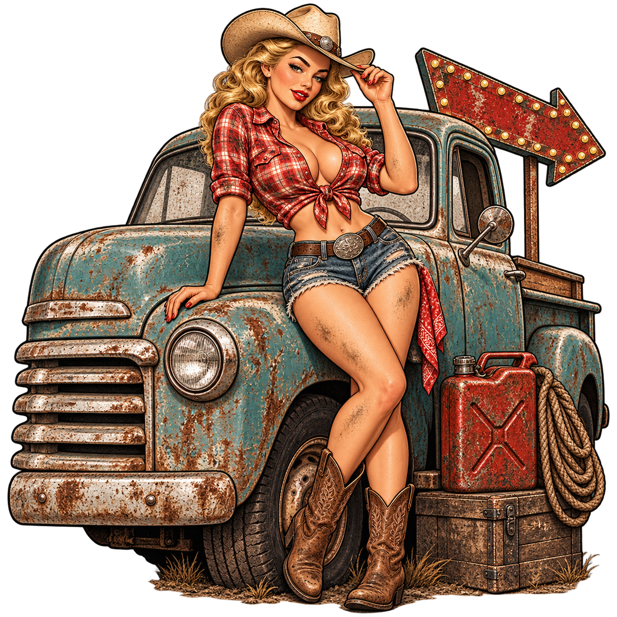Vintage Truck Girl